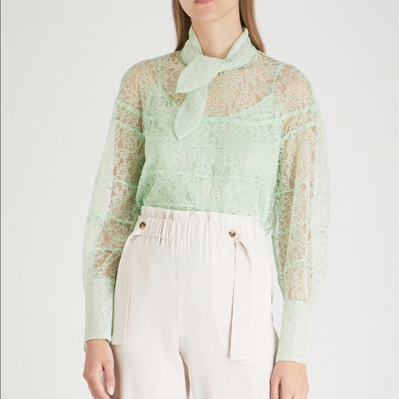 Sandro Tops - 🍀BOGO SANDRO Green Lace Blouse